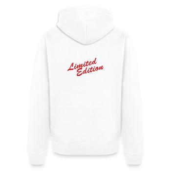 Édition limitée - Veste à capuche bio Premium Unisexe - blanc - Dos - Thijin (182cm)