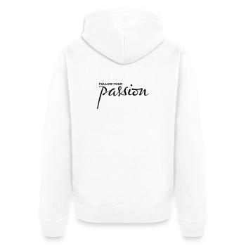 Suivez votre passion - Veste à capuche bio Premium Unisexe - blanc - Dos - Thijin (182cm)