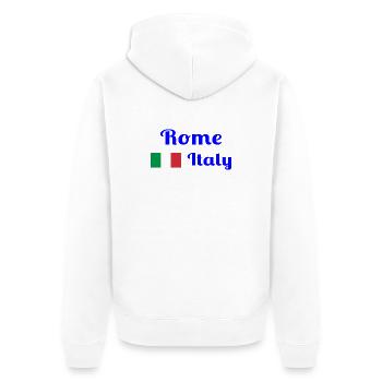 Rome Italy - Stylish prints - Unisex Premium Organic Zip Hoodie - white - Back - Thijin (182cm)