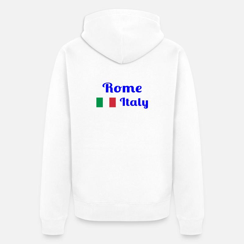 Rome, Italie - Imprimés élégants - Veste à capuche bio Premium Unisexe - blanc