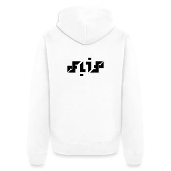 FLIP - Unisex Premium Organic Zip Hoodie - white - Back - Thijin (182cm)