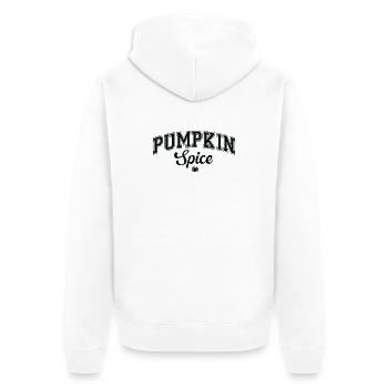 T-shirt graphique d'automne aux épices de citrouille - Veste à capuche bio Premium Unisexe - blanc - Dos - Thijin (182cm)