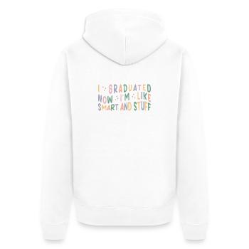 I Graduated Senior Graduation Gift Retro - Unisex Premium Bio Zip Hoodie - Weiß - Hinten - Thijin (182cm)