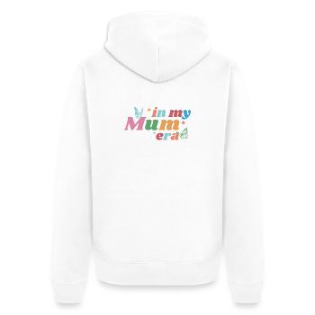 In My Mum Era – Bunt & Verspielt - Unisex Premium Bio Zip Hoodie - Weiß - Hinten - Thijin (182cm)