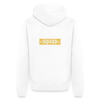 Schnitzel Squad Bayern Humor - Unisex Premium Bio Zip Hoodie - Weiß - Hinten - Thijin (182cm)