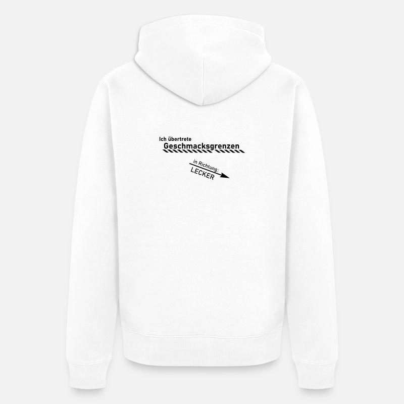 Geschmacksgrenze - Unisex Premium Bio Zip Hoodie - Weiß