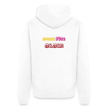 Frohen Muttertag – Muttertag - Unisex Premium Bio Zip Hoodie - Weiß - Hinten - Thijin (182cm)