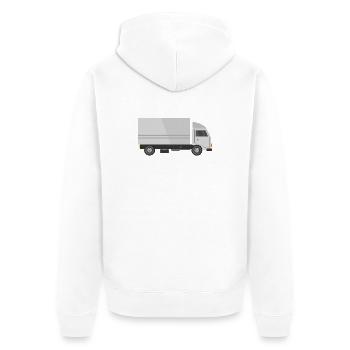 Camion de livraison - Veste à capuche bio Premium Unisexe - blanc - Dos - Thijin (182cm)