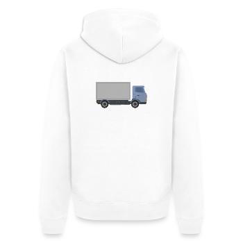 Camion de livraison - Veste à capuche bio Premium Unisexe - blanc - Dos - Thijin (182cm)