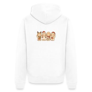 Engel für Kinder, Jungen und Mädchen, Weihnachtsen - Unisex Premium Bio Zip Hoodie - Weiß - Hinten - Thijin (182cm)