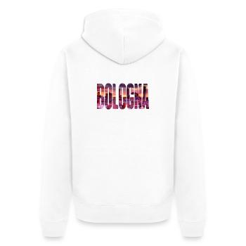 Bologna Sunset - Unisex Premium Organic Zip Hoodie - white - Back - Thijin (182cm)