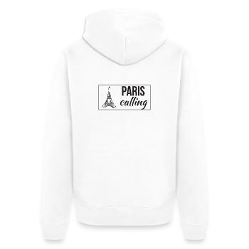 Paris Calling - Veste à capuche bio Premium Unisexe - blanc - Dos - Thijin (182cm)