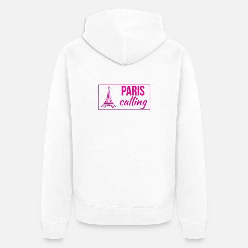 Paris Calling - Veste à capuche bio Premium Unisexe - blanc