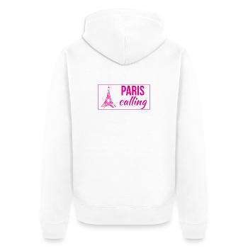Paris Calling - Veste à capuche bio Premium Unisexe - blanc - Dos - Thijin (182cm)