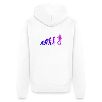 Running perfect for any race - Unisex Premium Organic Zip Hoodie - white - Back - Thijin (182cm)
