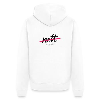 Nice - Not today. That was yesterday. - Unisex Premium Organic Zip Hoodie - white - Back - Thijin (182cm)