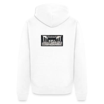 La Cène  - Veste à capuche bio Premium Unisexe - blanc - Dos - Thijin (182cm)