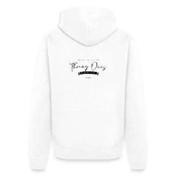 Thorny - Unisex Premium Bio Zip Hoodie - Weiß - Hinten - Thijin (182cm)