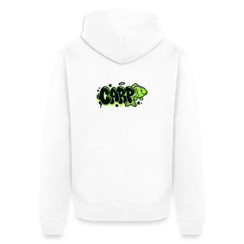 Karpfen Graffiti Grafik - Unisex Premium Bio Zip Hoodie - Weiß - Hinten - Thijin (182cm)