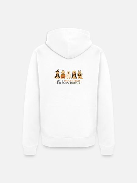 Golden Retriever Halloween-Trupp - Unisex Premium Bio Zip Hoodie - Weiß