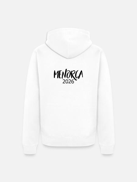 Menorca_2026 - Unisex Premium Bio Zip Hoodie - Weiß