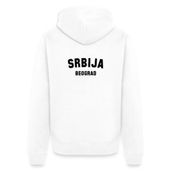 BEOGRAD Belgrad Belgrade Serbien Serbia - Unisex Premium Organic Zip Hoodie - white - Back - Thijin (182cm)