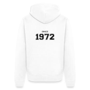 Birthday gift 1972 - Unisex Premium Organic Zip Hoodie - white - Back - Thijin (182cm)
