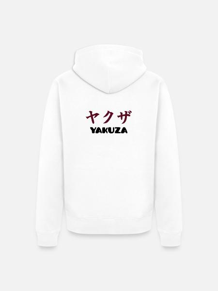 Yakuza (V) - Unisex Premium Organic Zip Hoodie - white