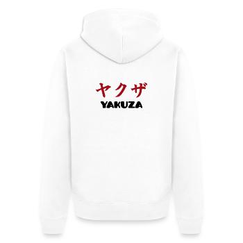 Yakuza - Unisex Premium Bio Zip Hoodie - Weiß - Hinten - Thijin (182cm)