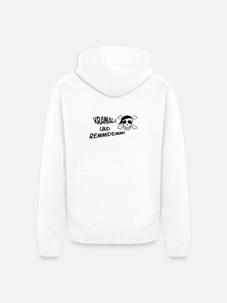 Krawall und Remmidemmi - Unisex Premium Bio Zip Hoodie - Weiß