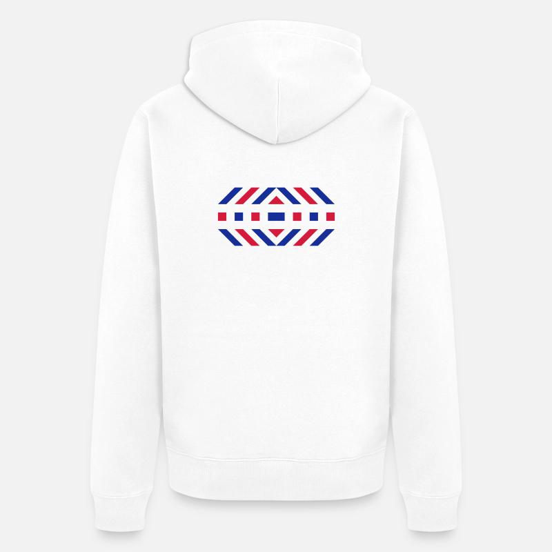 Muster - Unisex Premium Bio Zip Hoodie - Weiß