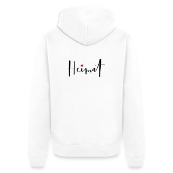 Home I Home At Home Heart Gift - Unisex Premium Organic Zip Hoodie - white - Back - Thijin (182cm)