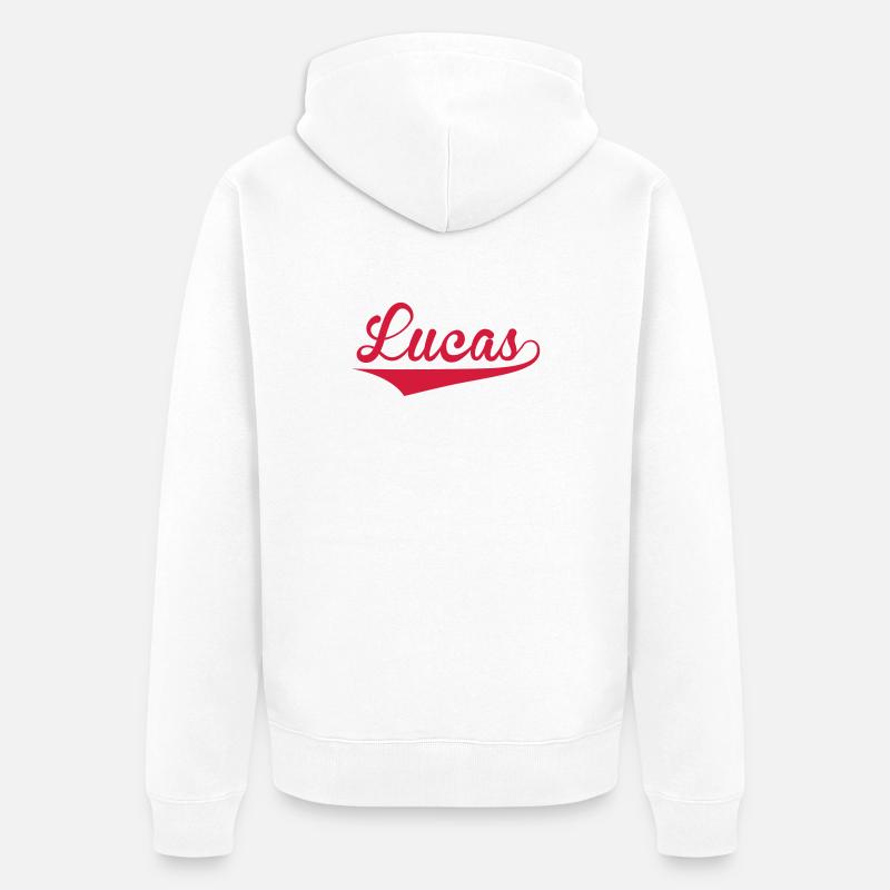 Lucas - Veste à capuche bio Premium Unisexe - blanc