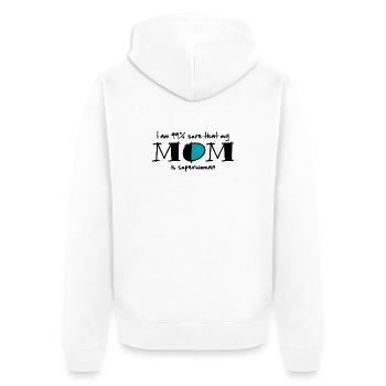 99% Superwoman (eng) - Unisex Premium Bio Zip Hoodie - Weiß - Hinten - Thijin (182cm)