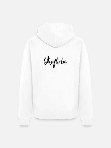 Laufliebe Ladies - Unisex Premium Bio Zip Hoodie - Weiß