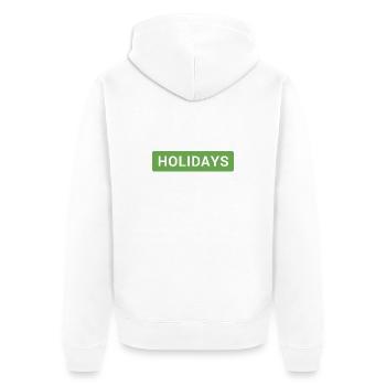 I hate holidays - Veste à capuche bio Premium Unisexe - blanc - Dos - Thijin (182cm)