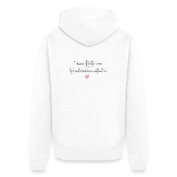 Hund Hundesabber lustiger Hunde Spruch Geschenk - Unisex Premium Bio Zip Hoodie - Weiß - Hinten - Thijin (182cm)