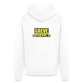 Grève générale - Veste à capuche bio Premium Unisexe - blanc - Dos - Thijin (182cm)