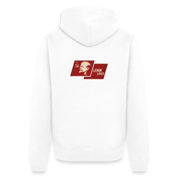 Lenin Lives Flag - Veste à capuche bio Premium Unisexe - blanc - Dos - Thijin (182cm)