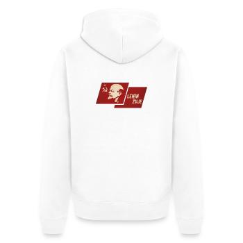 Lénine est vivant - Veste à capuche bio Premium Unisexe - blanc - Dos - Thijin (182cm)