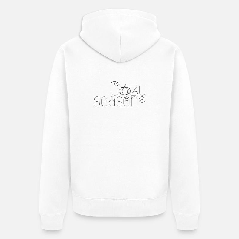 saison douillette - Veste à capuche bio Premium Unisexe - blanc