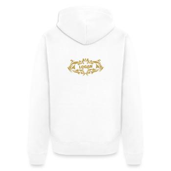 Logan comme nom - Veste à capuche bio Premium Unisexe - blanc - Dos - Thijin (182cm)