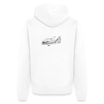 Mariage - Veste à capuche bio Premium Unisexe - blanc - Dos - Thijin (182cm)