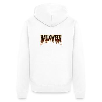 Halloween Dégoulinant Lettres d’or - Veste à capuche bio Premium Unisexe - blanc - Dos - Thijin (182cm)