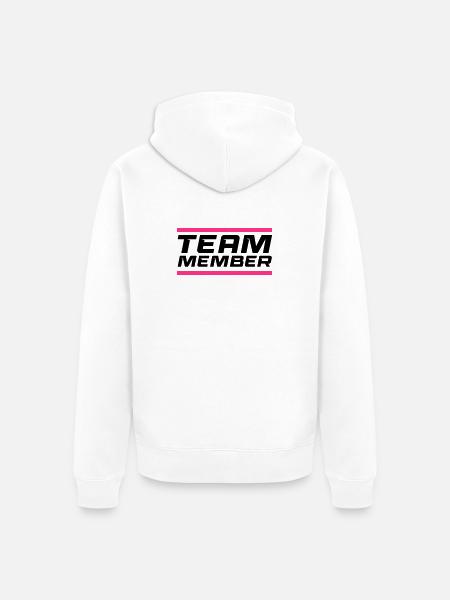 Team Member - Unisex Premium Organic Zip Hoodie - white