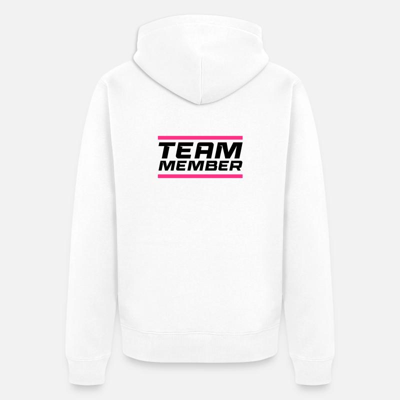 Team Member - Unisex Premium Bio Zip Hoodie - Weiß