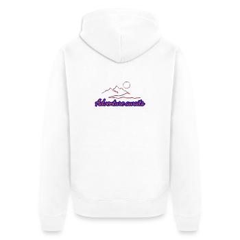 Mountain Landscape Adventure Awaits - Unisex Premium Organic Zip Hoodie - white - Back - Thijin (182cm)
