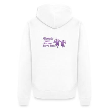 Fantômes festifs Halloween - Veste à capuche bio Premium Unisexe - blanc - Dos - Thijin (182cm)