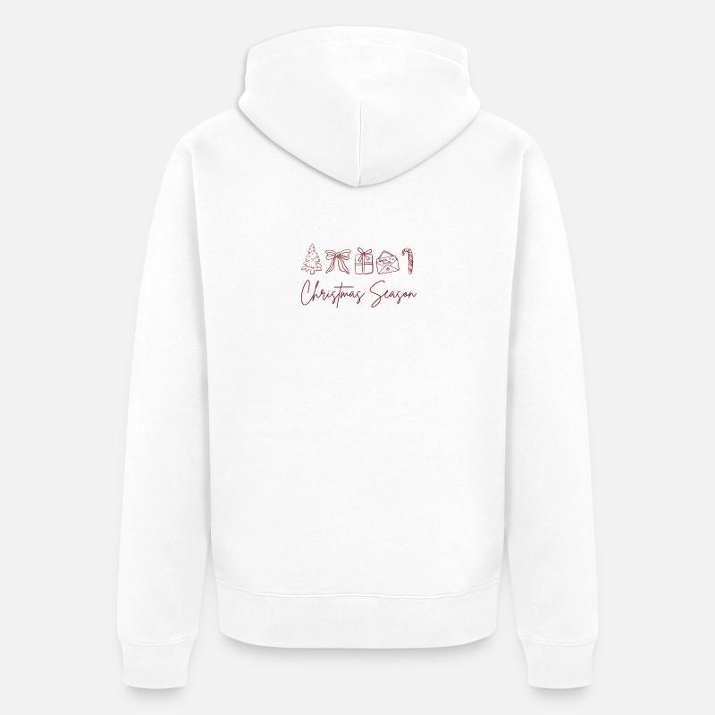 Période de Noël - Veste à capuche bio Premium Unisexe - blanc