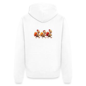 Bébé dinde de Thanksgiving - Veste à capuche bio Premium Unisexe - blanc - Dos - Thijin (182cm)